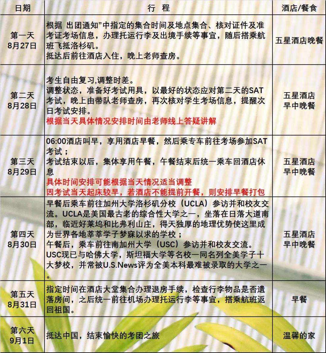 朴新环球8月美国SAT考团开团中，考位有限速抢！