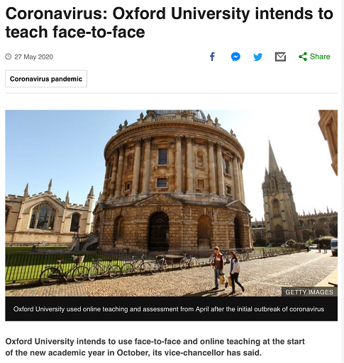 雅思7月复考有望，牛津大学计划恢复面授教学！