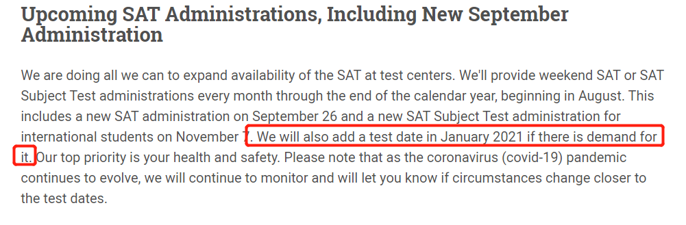 SAT考不了怎么办？CB官方帮你想办法！！！