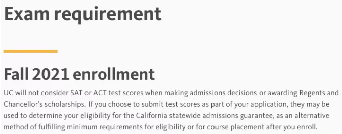 加州大学UC系统官宣：不考虑SAT/ACT成绩！