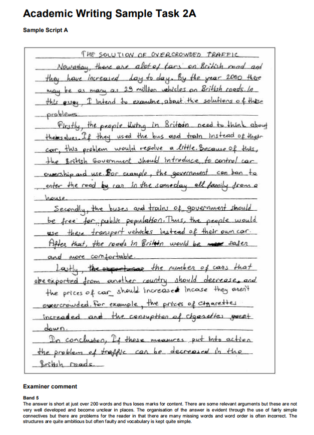 雅思IELTS考试写作(学术类)例文及考官点评分享！
