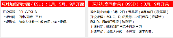 OSSD课程什么时候开学