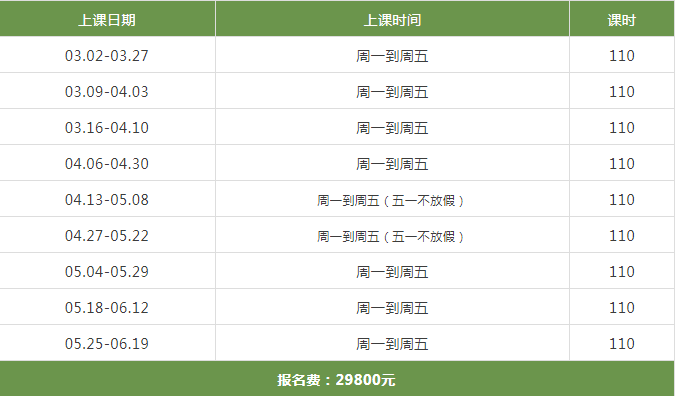 环球教育北京封闭学院雅思封闭班春季课程班型