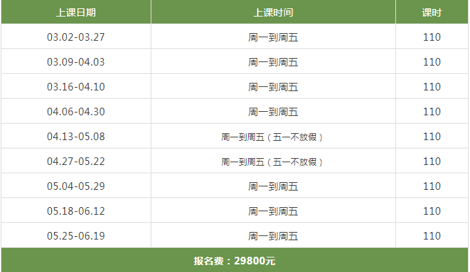 环球教育北京封闭学院雅思封闭班春季课程班型