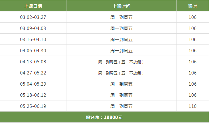 环球教育北京封闭学院雅思封闭班春季课程班型