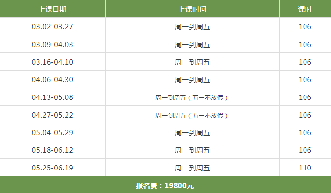 环球教育北京封闭学院雅思封闭班春季课程班型