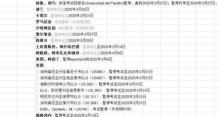 雅思4月份考试取消了吗?
