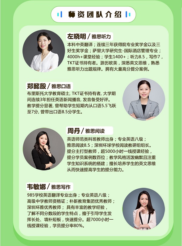 深圳环球教育雅思名师特训小班来啦!