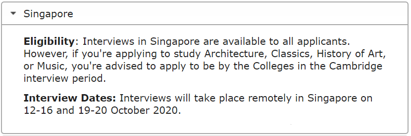 剑桥大学上海&香港&新加坡&马来西亚面试信息分享！