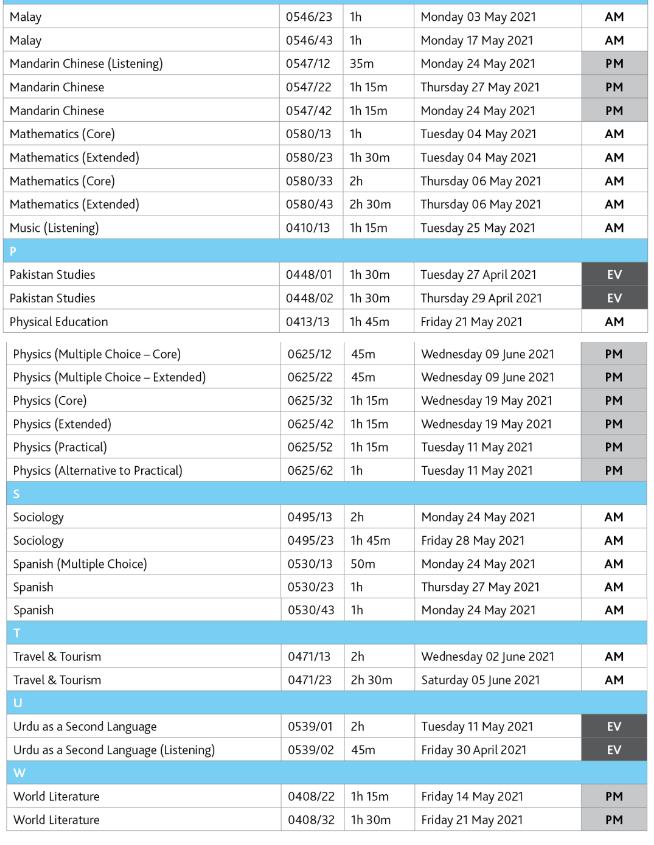 CAIE考试局|2021年夏季GCSE和Alevel大考时间表来啦！