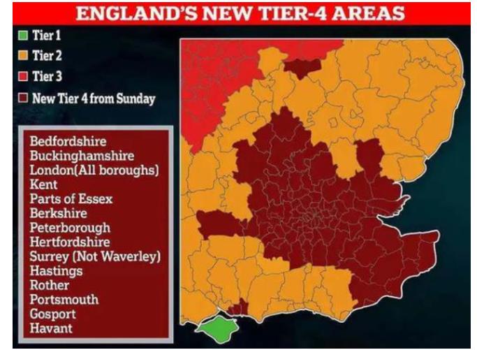 英国部分地区疫情防控升至4级，留学生将继续面临线上课程