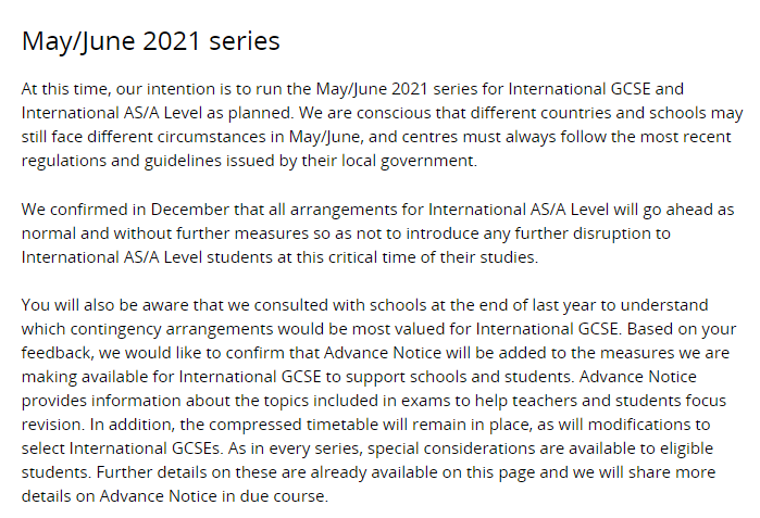 各大考试局针对国际2021年GCSE&A-level夏季考试发声！