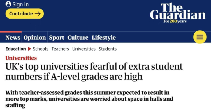 多个英国大学去年超额录取30%，宣布将减少2021年招生人数！​