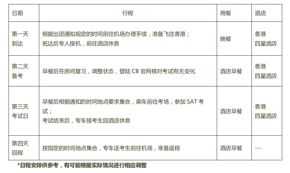 环球教育2021年8月SAT考团（新加坡/香港/澳门）正在报名中！