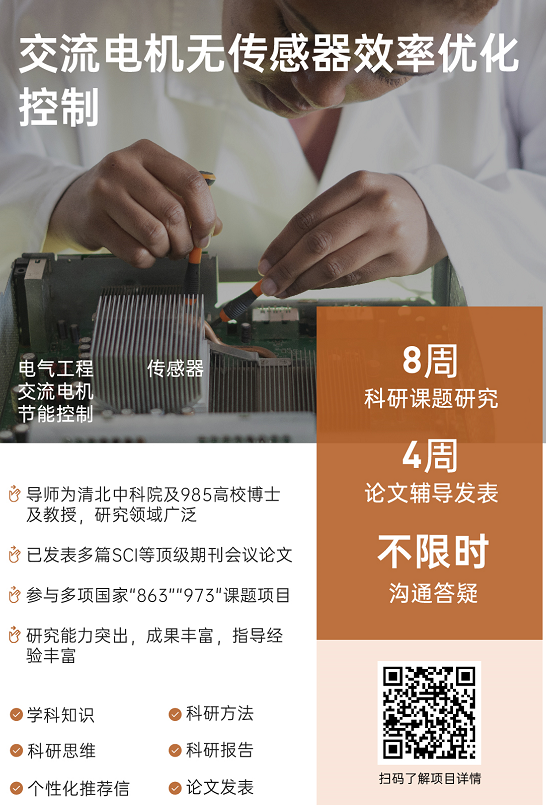 科研项目电气工程类|交流电机无传感器效率优化控制