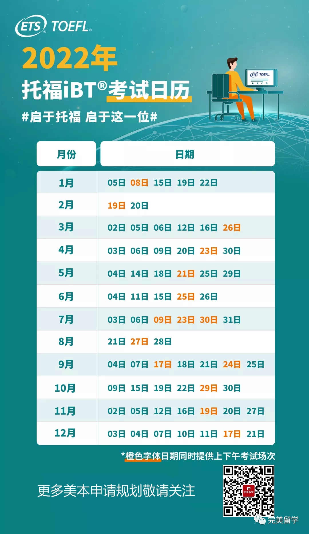 2022年托福考试日历及标化考试规划建议 2022年托福考试日历及标化考试规划建议